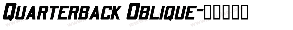 Quarterback Oblique字体转换